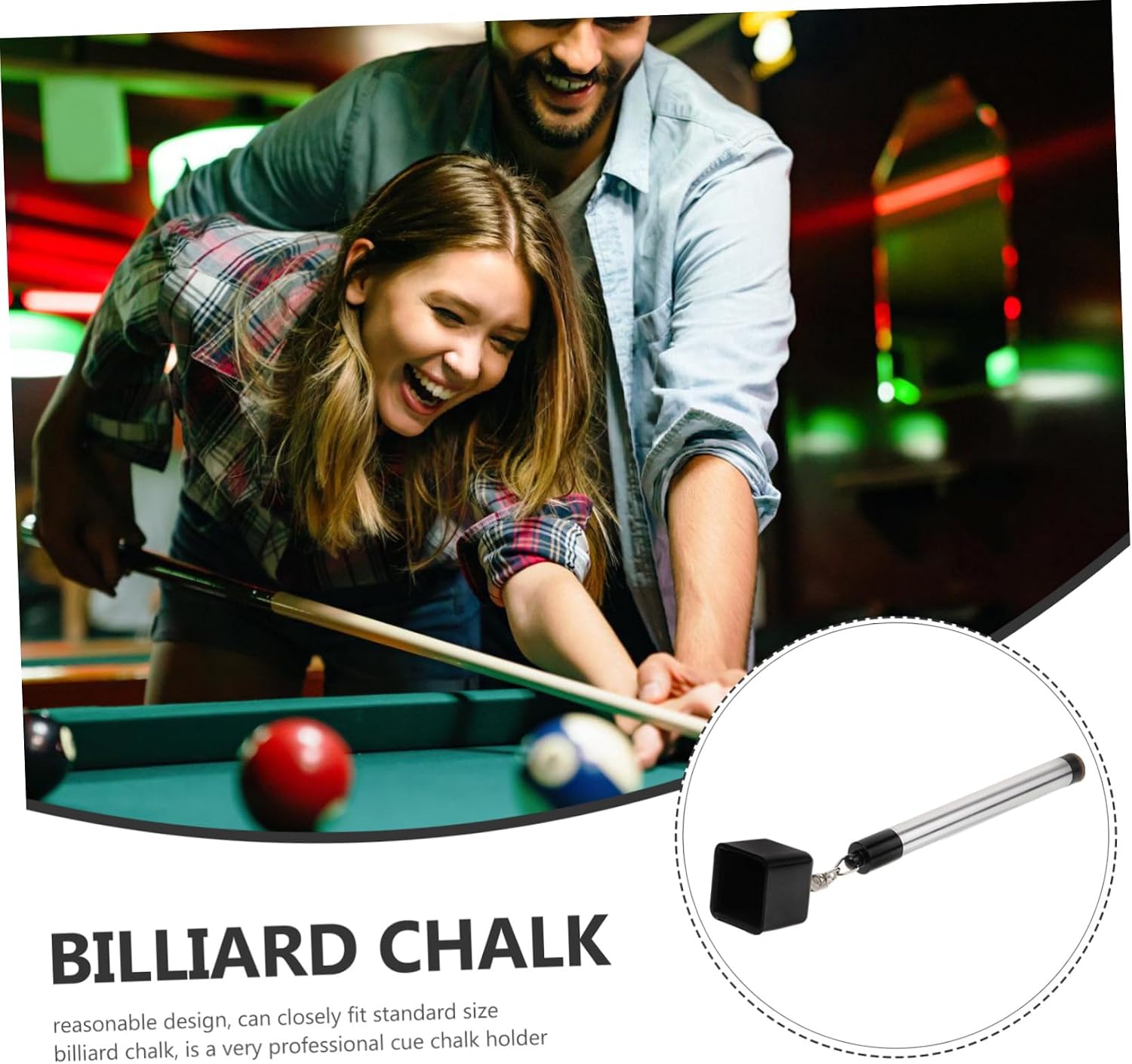 Snooker Pool Chalk Holder Portable Billiard Accessory for Cue Chalk Storage Lightweight Design for Pool Tables and Players Construction