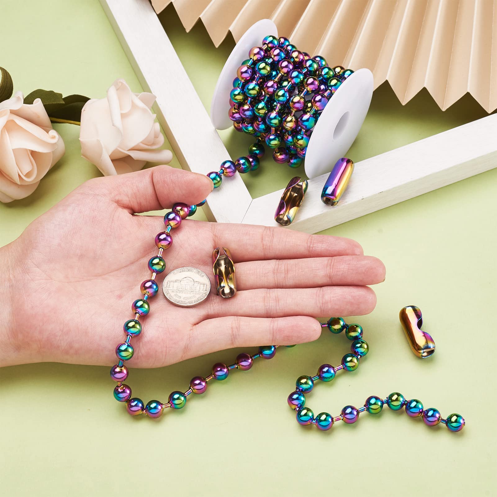 Amazon.com: Pandahall 6.56 Ft 8mm Stainless Steel Ball Chains