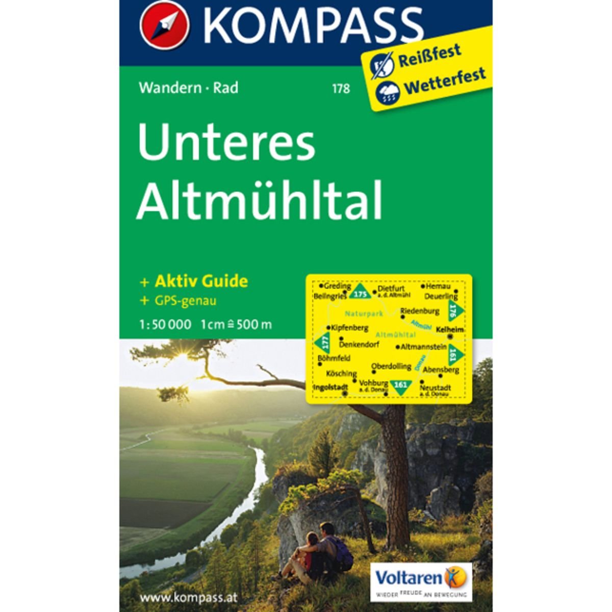 Unteres Altmühltal: Wanderkarte mit Kurzführer und Radwegen. GPS-genau. 1:50000 (KOMPASS Wanderkarte, Band 178)