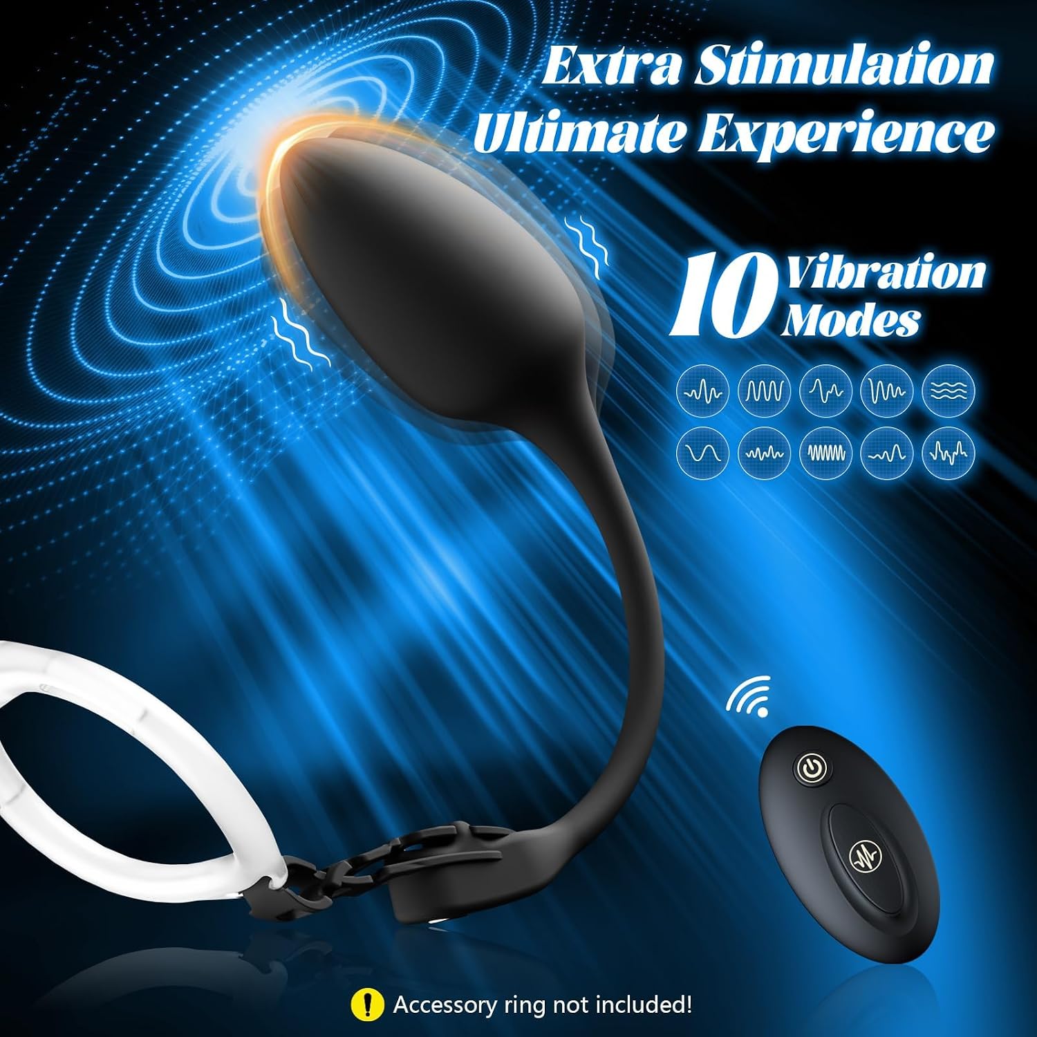 Chastity Cage Male Cock Cage Anal Toy - Male Chastity Devices Vibrating Prostate Massager with 10 Vibrating Adult Sex Toys for Men Anal Vibrator Plug Penis Cage BDSM Bondage Gear & Accessories