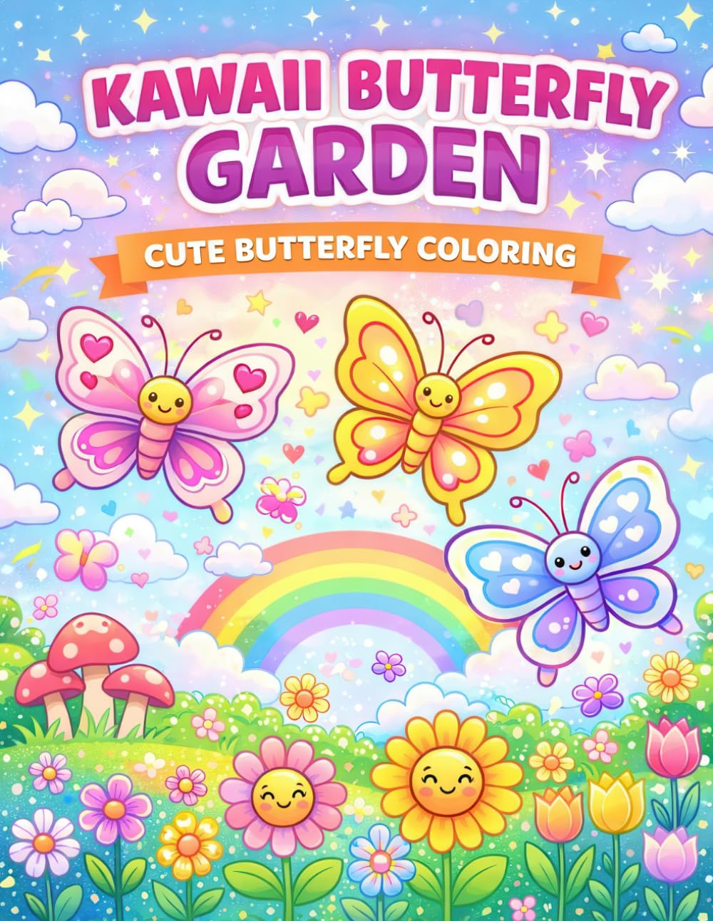 Bold & Easy Cute Spring Coloring Book for Kids: 55 Fun & Simple Spring Coloring Pages | 8.5×11 in | Chunky Outlines for Easy Coloring
