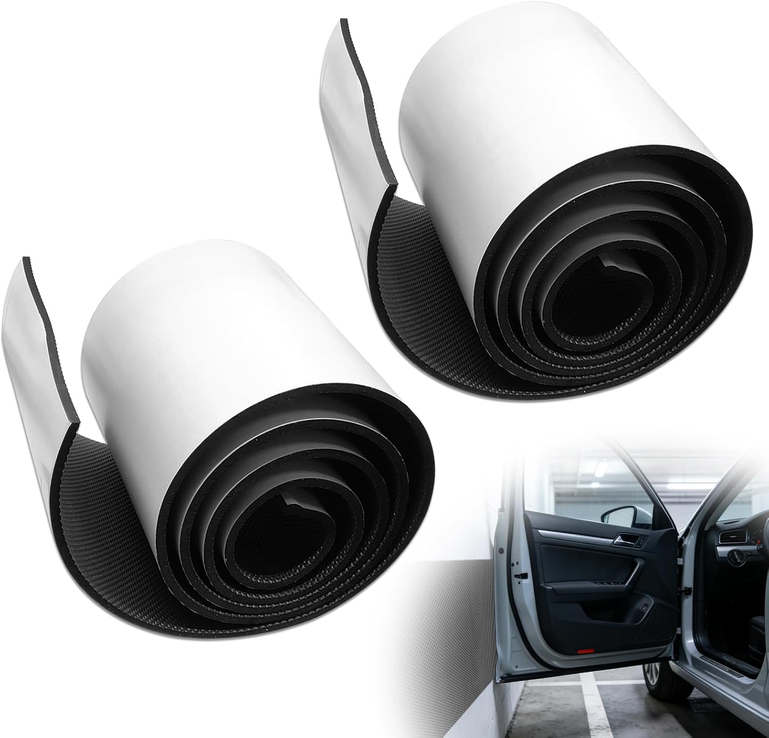 Garage Wall Protector for Car Doors, 2 Roll Garage Car Door Protector Bumper Guard for Car Doors Anti-Collision Garage, Warehouse & Parking (2 ROLL: 79" x 8" x 1/4")