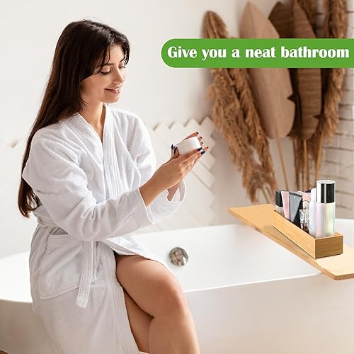 Miniatura 6 de Kigley Organizador de cajones de bambú de 8 piezas, utensilios de cocina, utensilios de madera, caja de almacenamiento apilable de madera, bandeja