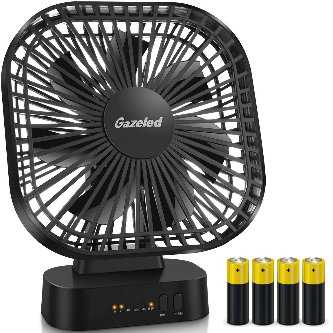 Small Fan Battery Operated, AA Battery Fans, Portable Fans with Timer