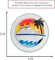 Vista 2 de Adorno de Navidad personalizado de crucero 2025 Decoración de árbol de Navidad de viaje de vacaciones de crucero – Regalo de recuerdo de carnaval