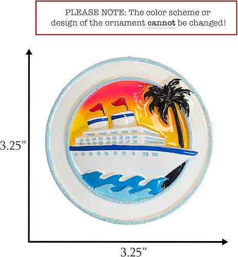 Miniatura 2 de Adorno de Navidad personalizado de crucero 2025 Decoración de árbol de Navidad de viaje de vacaciones de crucero Regalo de recuerdo de carnaval de