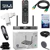 S6 Ultra, 2025 BLE5.0 Remote Control Box with Voice Tontrol, 128G TF Card and 64GB USB C Flash Drive 8K HD Cable, UTP Patch Cord,Cable Ties