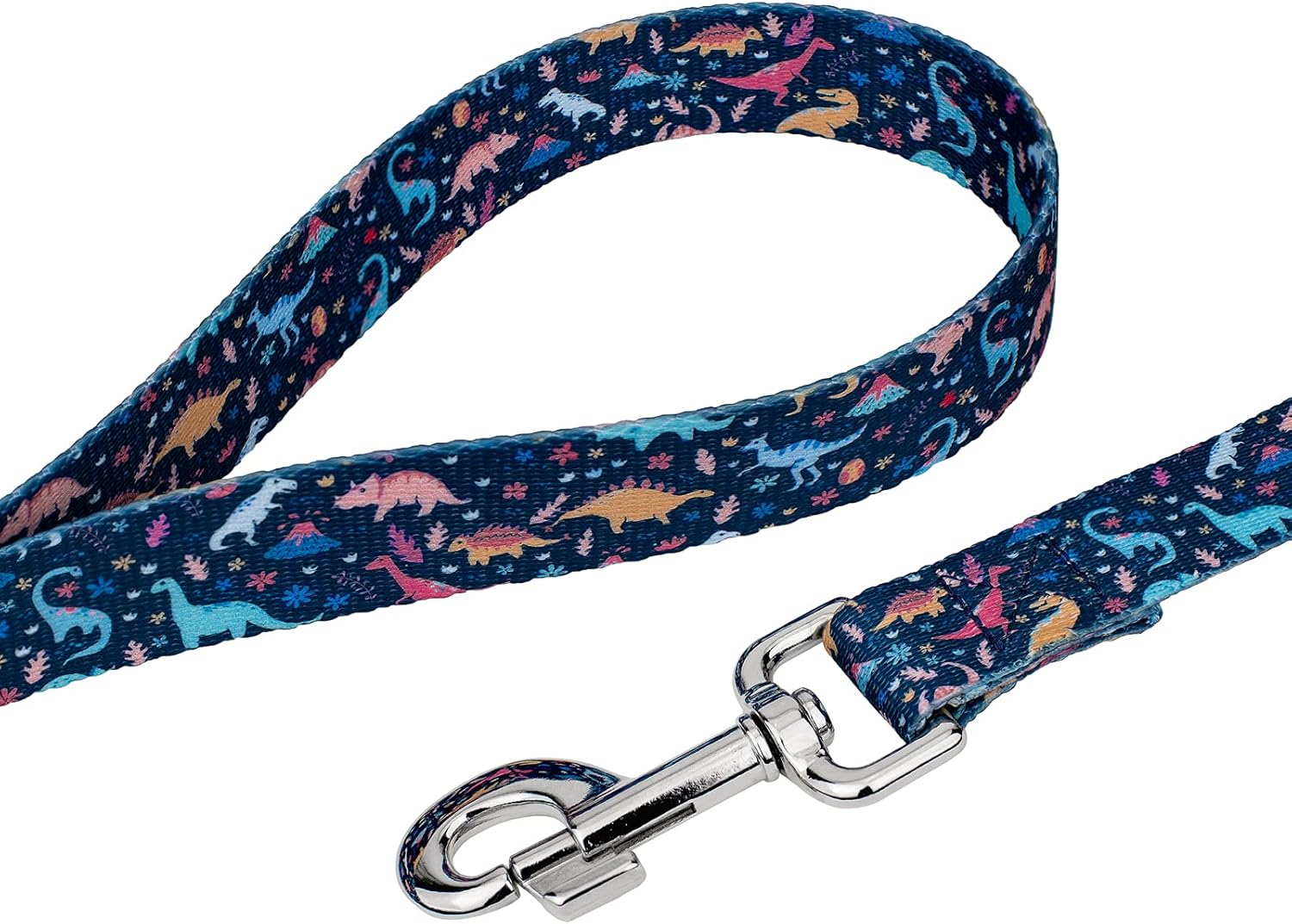 Country Brook Petz - Premium Dinosaurs Dog Collar and Leash - Critter Corner Collection Featuring Creature Themed Designs (1 Inch, Large)