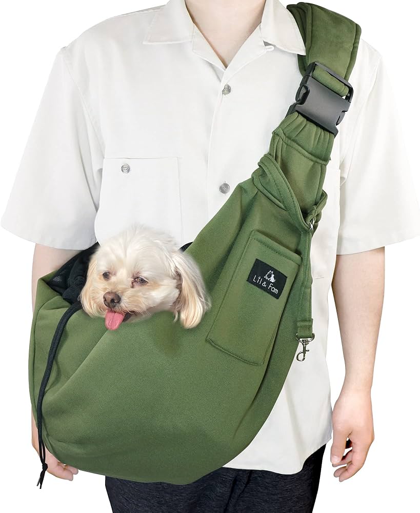 Amazon | Lil&Fam 犬 抱っこ紐 ペットスリング キャリーバッグ ペット