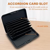 Vista 3 de sundee Soporte para tarjetas de crédito, delgado mini bloqueo RFID, protector de tarjetas de crédito, funda de aluminio para tarjetas de visita