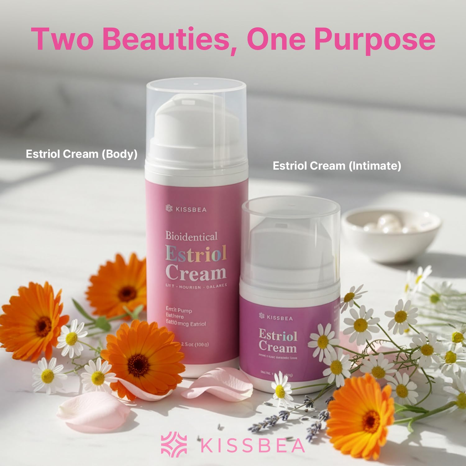 Bioidentical Estriol Cream for Women 2 pack - External Intimate Estrogen Cream with Estriol for Vaginal Dryness & Irritation – Menopause & Postmenopause Relief