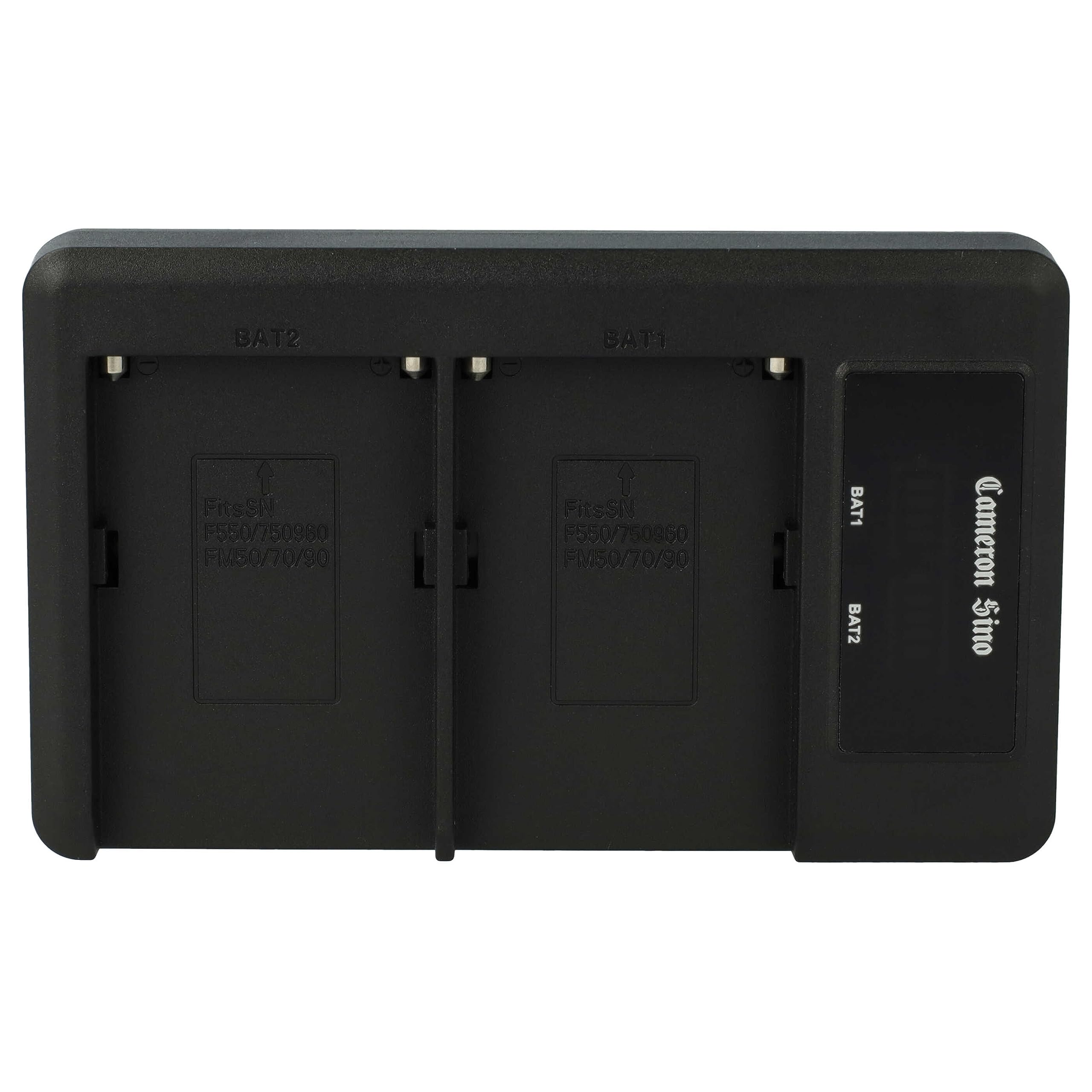 vhbw Chargeur Double Compatible avec Hitachi M-BPL30, VM-BPL13, VM-BPL13A, VM-BPL13J, VM-BPL27 caméra caméscope Action-cam - Station + câble Micro-USB