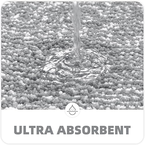 Miniatura 7 de Color G - Juego de 2 alfombras de baño antideslizantes, absorbentes, suaves, lavables, de secado rápido, de 16 x 24 pulgadas + 16 x 24 pulgadas,