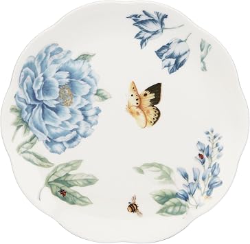 Lenox Butterfly Meadow Blue Porcelain Dessert Plates, Set of 4