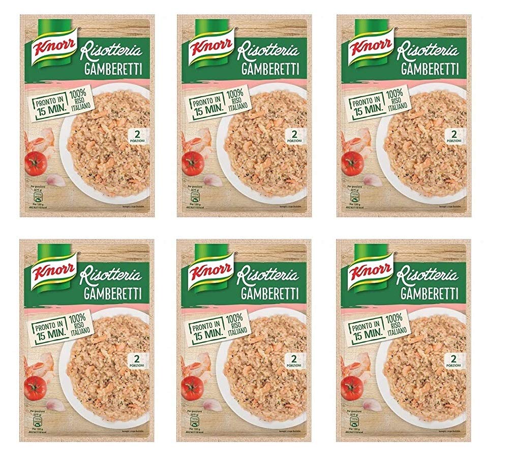 6x Knorr Risotto Gamberetti Reis Garnelen 175g 100 italienisch