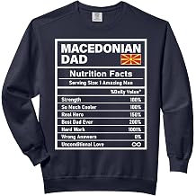Macedonian Dad Nutrition Facts Father's Day National Pride Comfort Colors Adult Sweatshirt