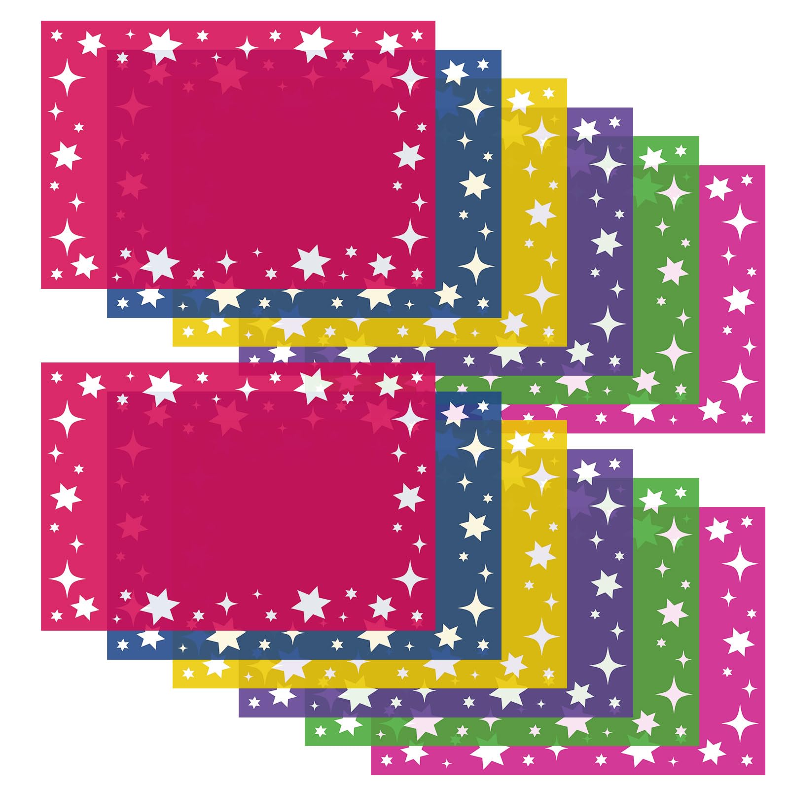 Drydiet 12 Pcs Crafts Mats for Kids - Plastic Table Art Painting Coloring Mats for Kids Activity Class & Home, 25.6 x 18.5 Inch