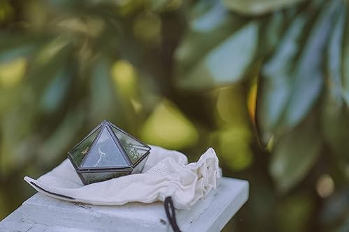 Miniatura 2 de Caja de anillo para ceremonia de boda, almohadas portador de anillos, caja de anillo de cristal, caja de anillo de propuesta, caja de anillo de