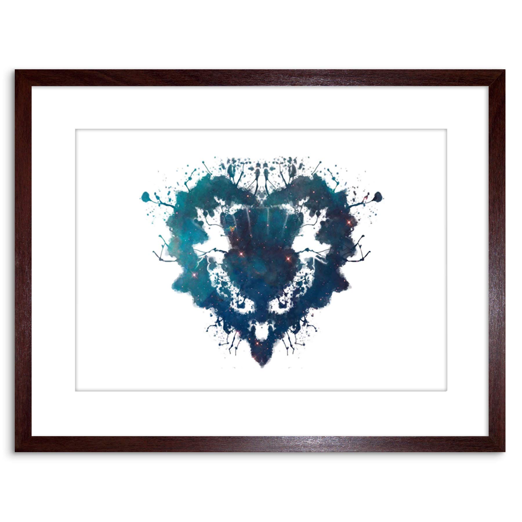 Wee Blue Coo INK SPLAT THISTLE HEART FRAMED FRAME PICTURE POSTER ART PRINT GIFT F97X10021
