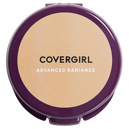 COVERGIRL Advanced Radiance - Polvo prensado que desafía la edad, beige natural, 0.39 oz (11 g) (el embalaje puede variar)