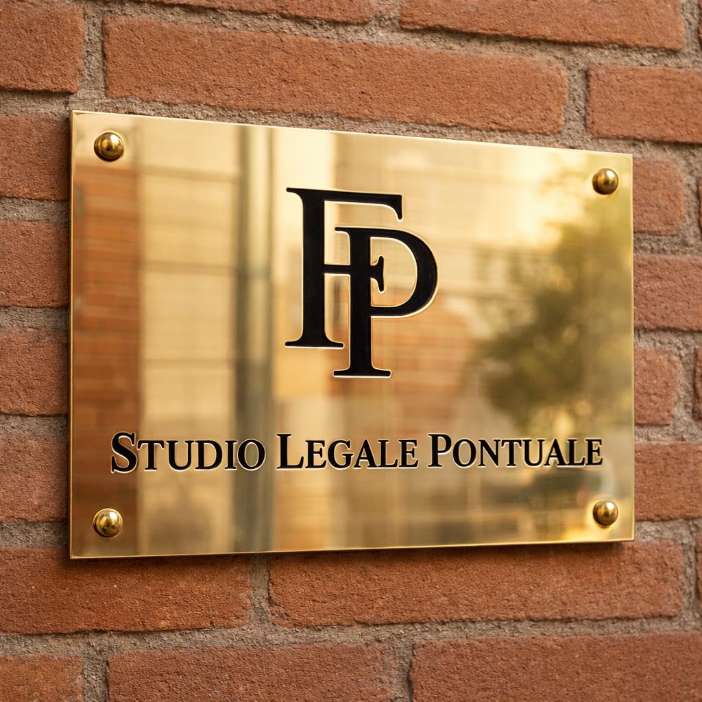 Targa in Ottone Personalizzata Incisa – Targa Professionale per Studio, Porta, Ufficio e Abitazione – Finitura Lucida Premium – Personalizzabile con Nome, Logo e Testo – Made in Italy