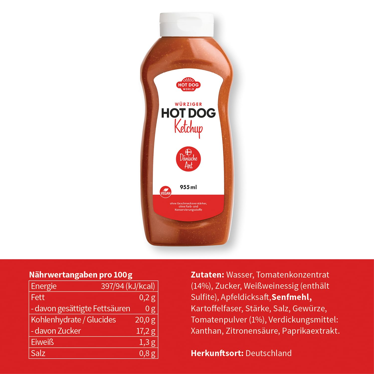 HOT DOG WORLD - dänisches Saucen-Set, 3er Pack (2865 ml)