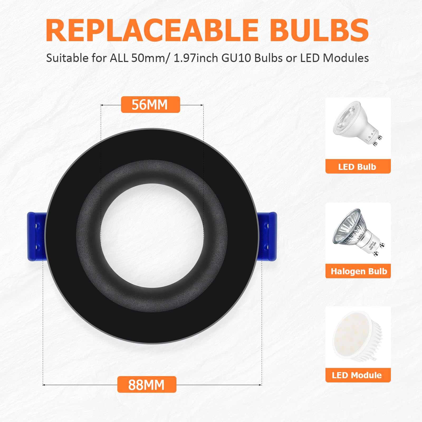 Faretti LED Da Incasso 5W 3000K IP65 - Set Da 6, Per Bagno, Cucina E Soggiorno - Foto 4