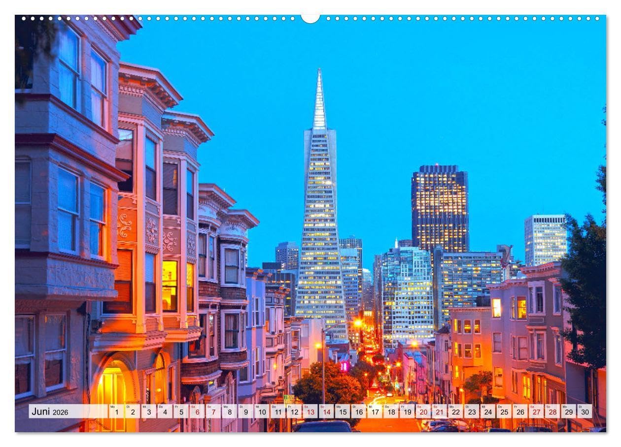 San Francisco - City on the Bay (Wandkalender 2026 DIN A2 quer), CALVENDO Monatskalender: Faszinierende Bilder der Traumstadt San Francisco an der Pazifikküste in Kalifornien (CALVENDO Orte)