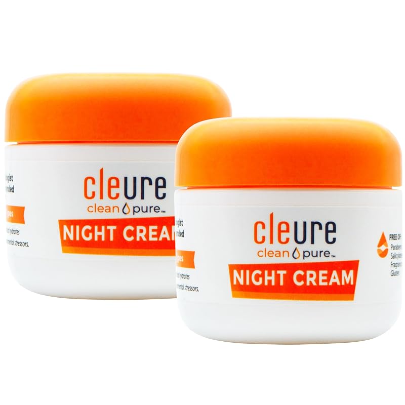 Creme noturno facial Cleure, Pacote com 2, 56,7 g cada