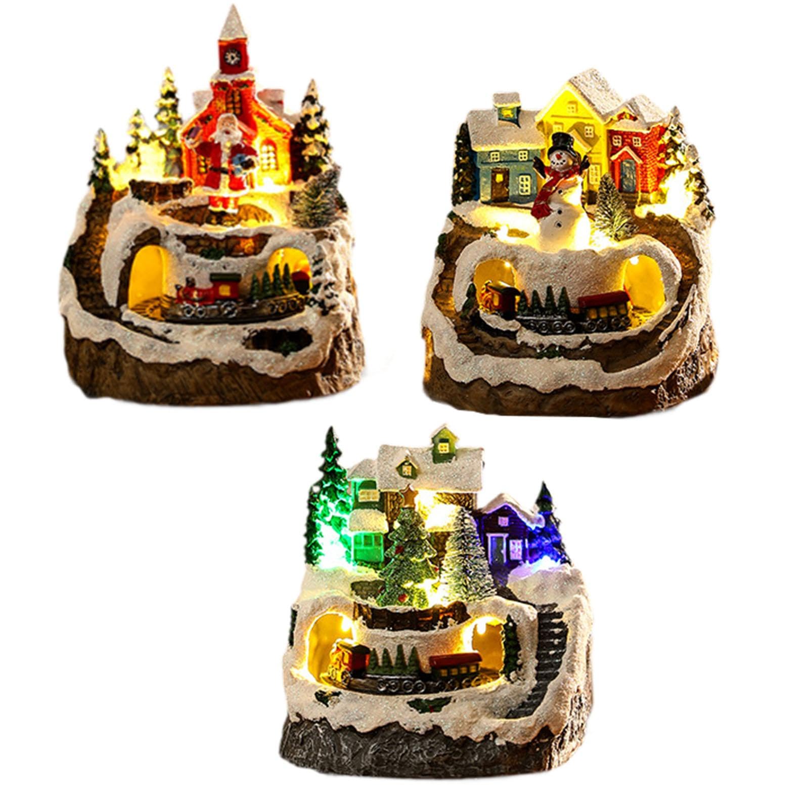 Casa, Figura de Resina, Artículo de Colección Hecho de Poliresina, para Escaparate, Hogar, Regalo, Papá Noel, Individual