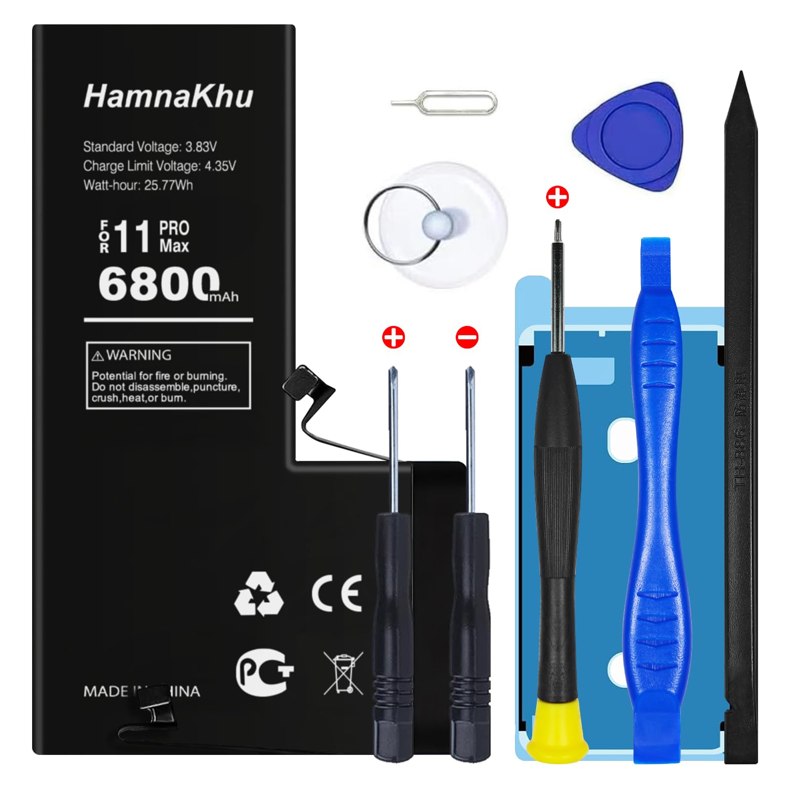 Batterie iPhone 11 Pro Max 6800 mAh de qualité supérieure - 7