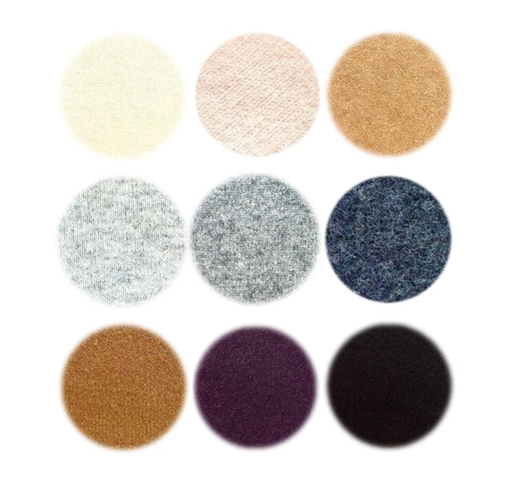 One Piece% Cashmere Patch in Classic Color, Iron-On Remove Adhesive Backing to Sew Instead, Round Patch for Sweater Hole Repair or to Customize (