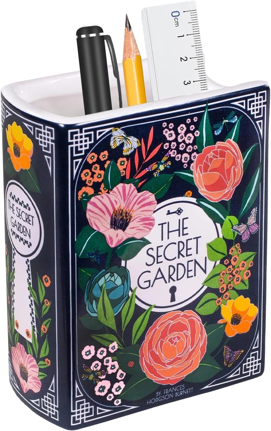 Book Shaped Decorative Vase Ceramic Book Vases For Home Decor, Cute Bookshelf Decor Flower Vase