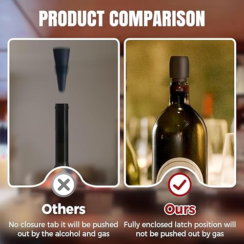 Miniatura 2 de Tapón de vino de silicona para botellas de vino, tapones de vino para botellas de vino, cubierta de botella de sello para cerveza champán, cubiertas