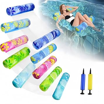 5 Pack Inflatable Pool Floats Adult, 4-in-1 Water Hammock