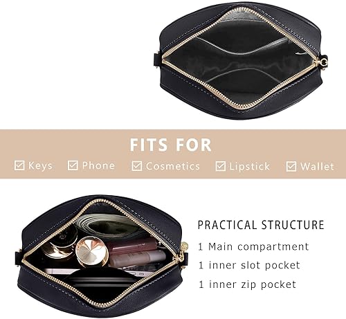 Vista 3 de Monederos pequeños cruzados para mujer, bolsos cruzados acolchados de hombro, bolso de mano de moda, bolso de mano para cámara