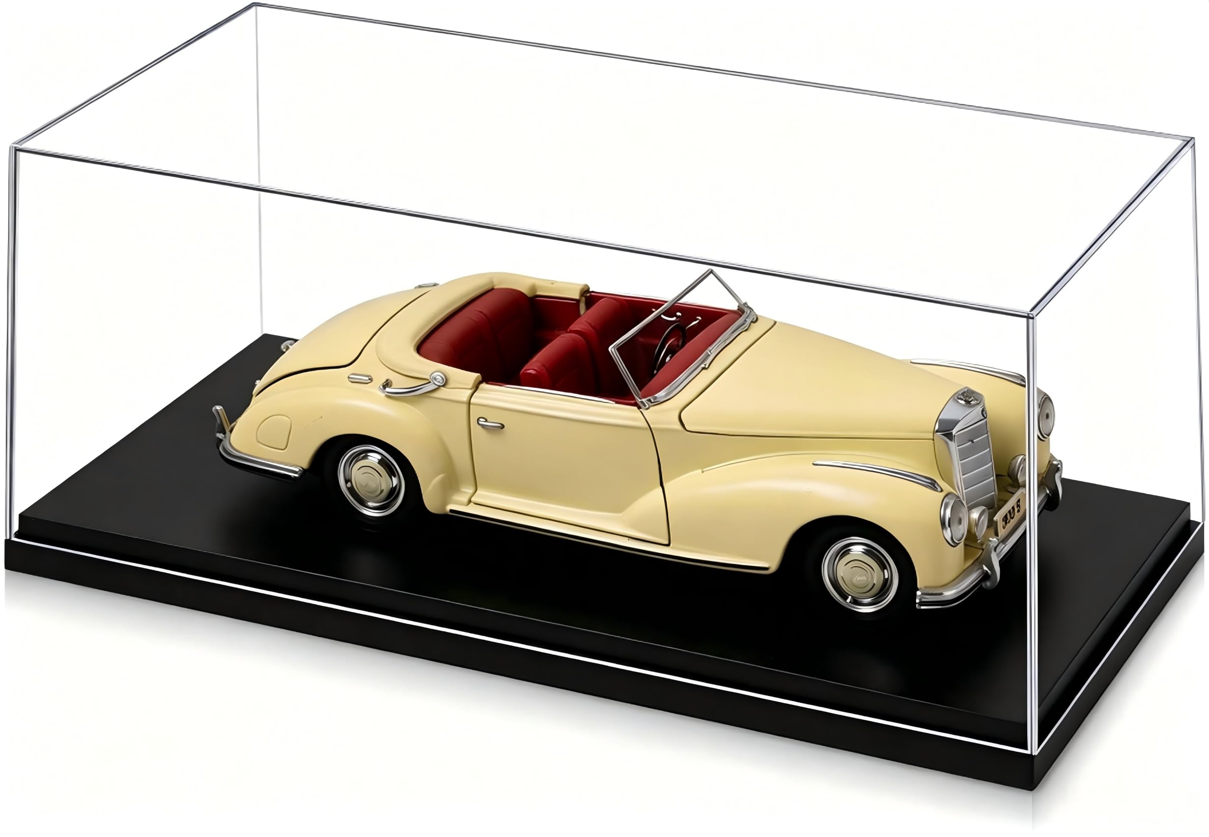 Photo 1 of 1:18 No Assembly Diecast Display Case with Plastic Base Acrylic Model Car Display Boxes - Dustproof Showcase for Collectibles,1 Pack