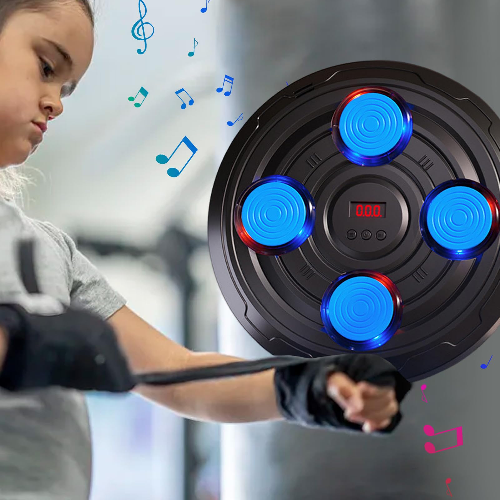 Music Boxing Machine, Smart Wall Equipment, Intelligent Boxing Trainer, Home Music Boxer, Punching Training Device, Fitness Exercise Gear, Workout Station, Equipment Kit for Home