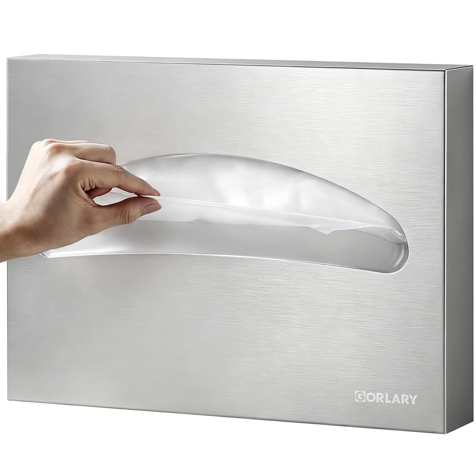 Gorlary Distributeur de couvercle de WC en acier inoxydable SUS 304 brossé
