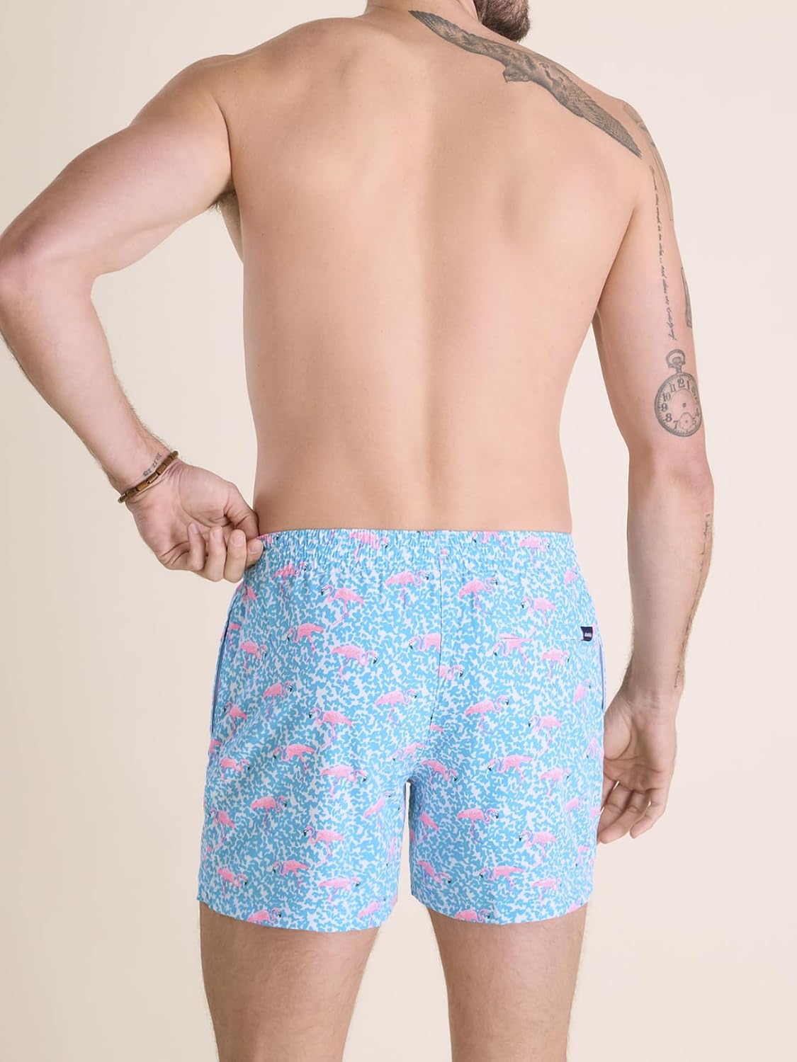 Chubbies Mens Swim Trunks – Mens Swim Shorts with 4-Way Stretch, 5.5” Beach Shorts with Elastic Waist, Drawstring,Mesh Lining