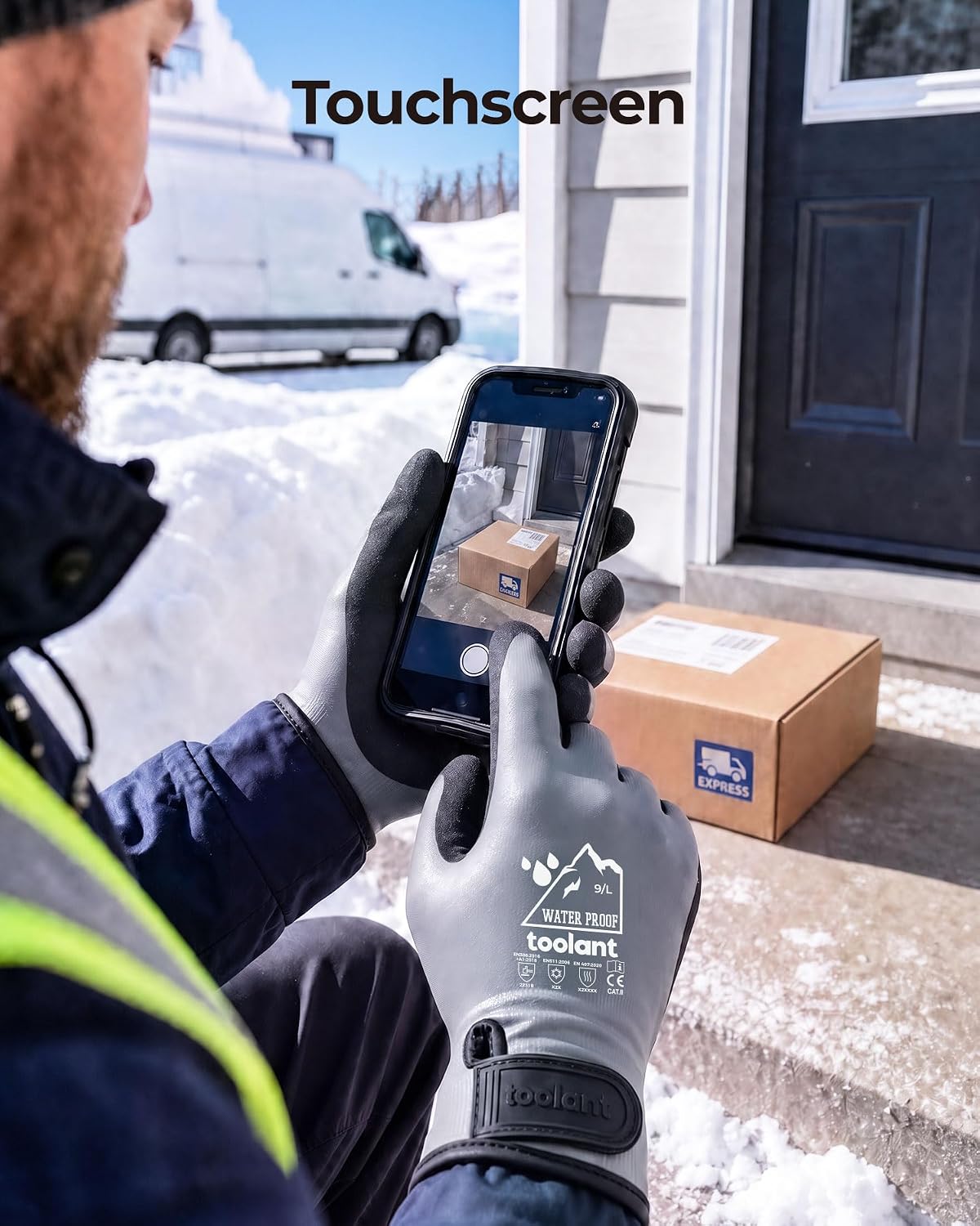toolant 100% Waterproof Winter Work Gloves, Thermal Insulation with Grip image 5