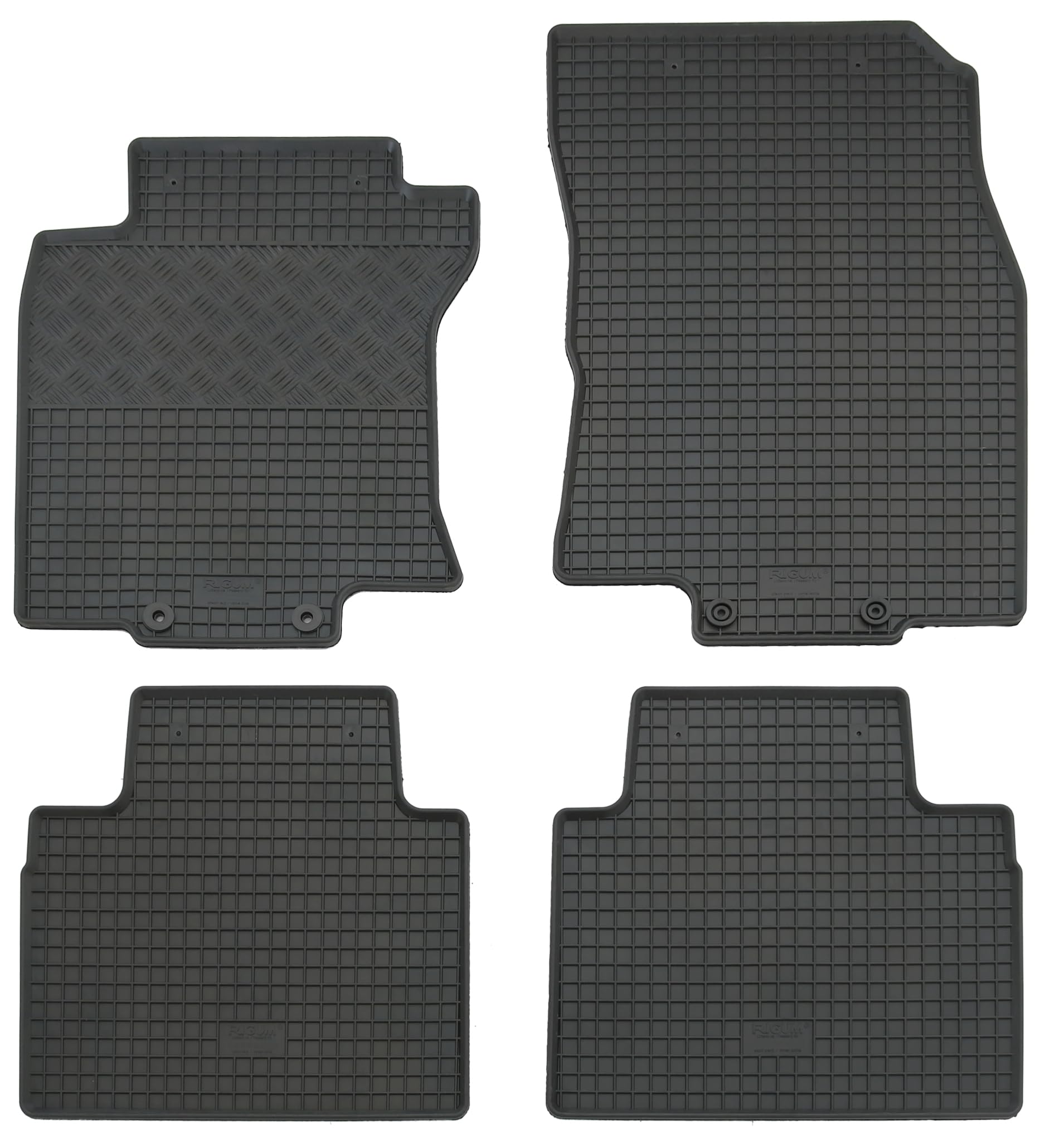 Juego de Alfombrillas de Goma, 4 Piezas, Alfombrillas de Goma