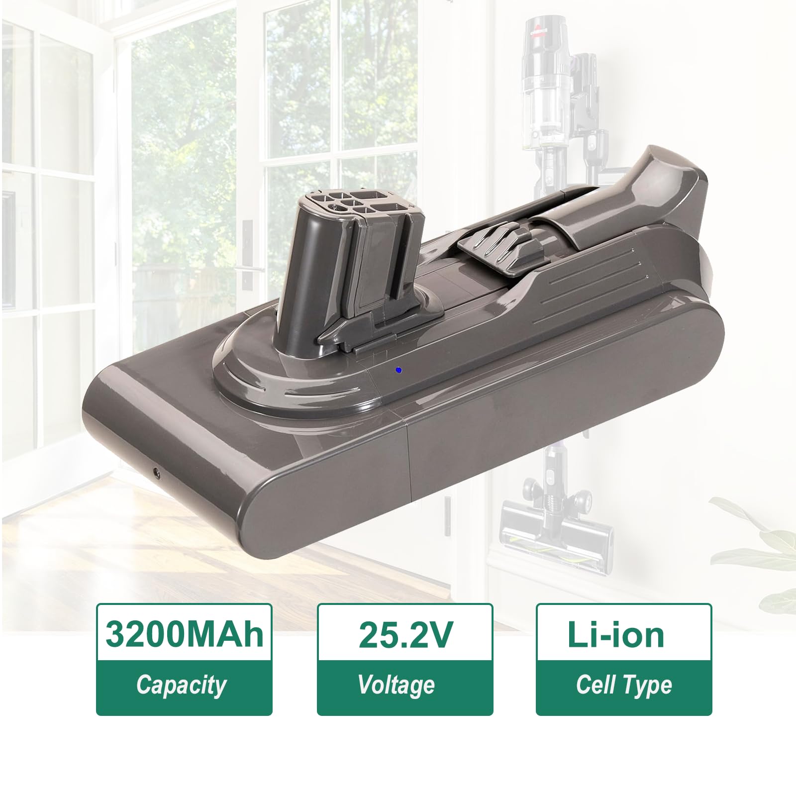 Amazon.com: Aokcsha 3200mAh V12 Battery Replacement for