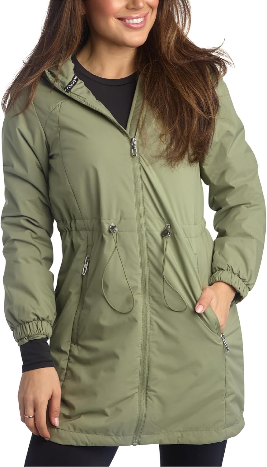 Spyder Womens Windbreaker Jacket - Wind and Water Resistant Midweight Cinched-Waisted Insulated Long Jackets for Women
