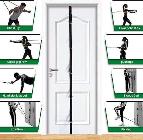 Vista 18 de Slim Panda Correa de anclaje de puerta para bandas de resistencia, bandas de resistencia de puerta para entrenamientos, entrenamiento de fuerza, 4