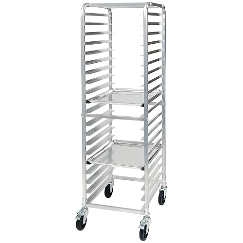 Miniatura 2 de Winco Estante de bandeja de aluminio de 20 niveles con freno