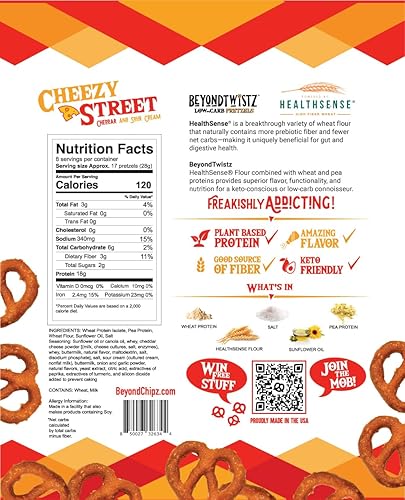 Miniatura 9 de BeyondTwistz Pretzels bajos en carbohidratos, paquete de explosión de sabor, apto para dieta cetogénica, 0.07 oz de carbohidratos netos, 0.63 oz de
