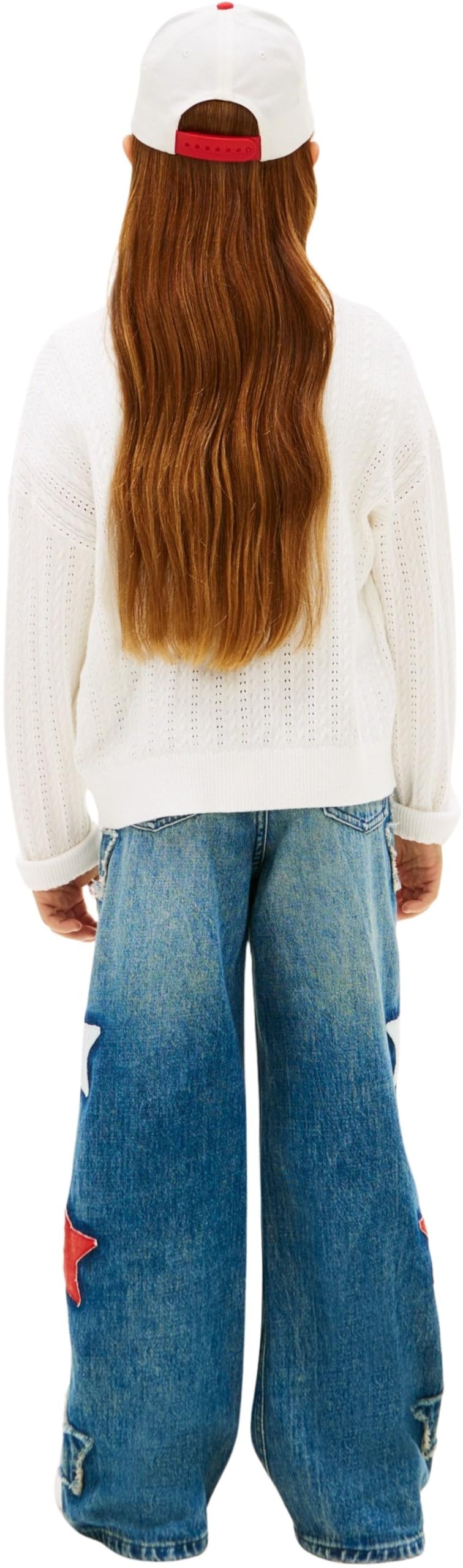 Tommy Hilfiger Pointelle Cable Cardigan Kg0kg09378 Chandails Fille (Lot de 1)