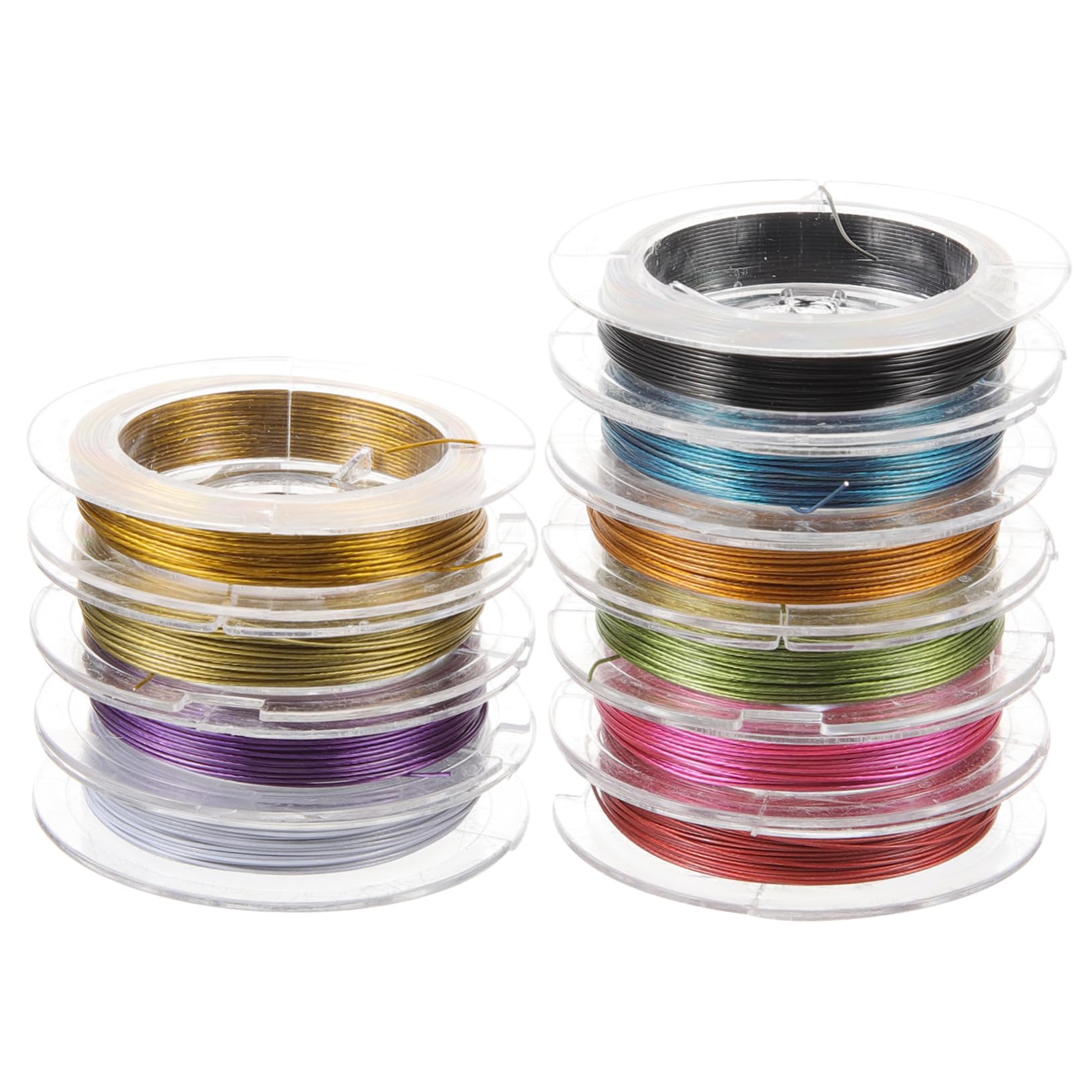 Uonlytech 4 Sätze Multifunktionales Schmuckdraht Metall Tragbarer Basteldraht für Diy Bead Projekte und Schmuckherstellung für Kreative Bastelarbeiten und Haaraccessoires