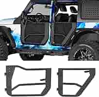 ジープ・ラングラー JK/JL/JT 4スチールチューブドア セミドアミラー付き チューブドア ハーフドア ジープラングラー JL 2018-2020 (4